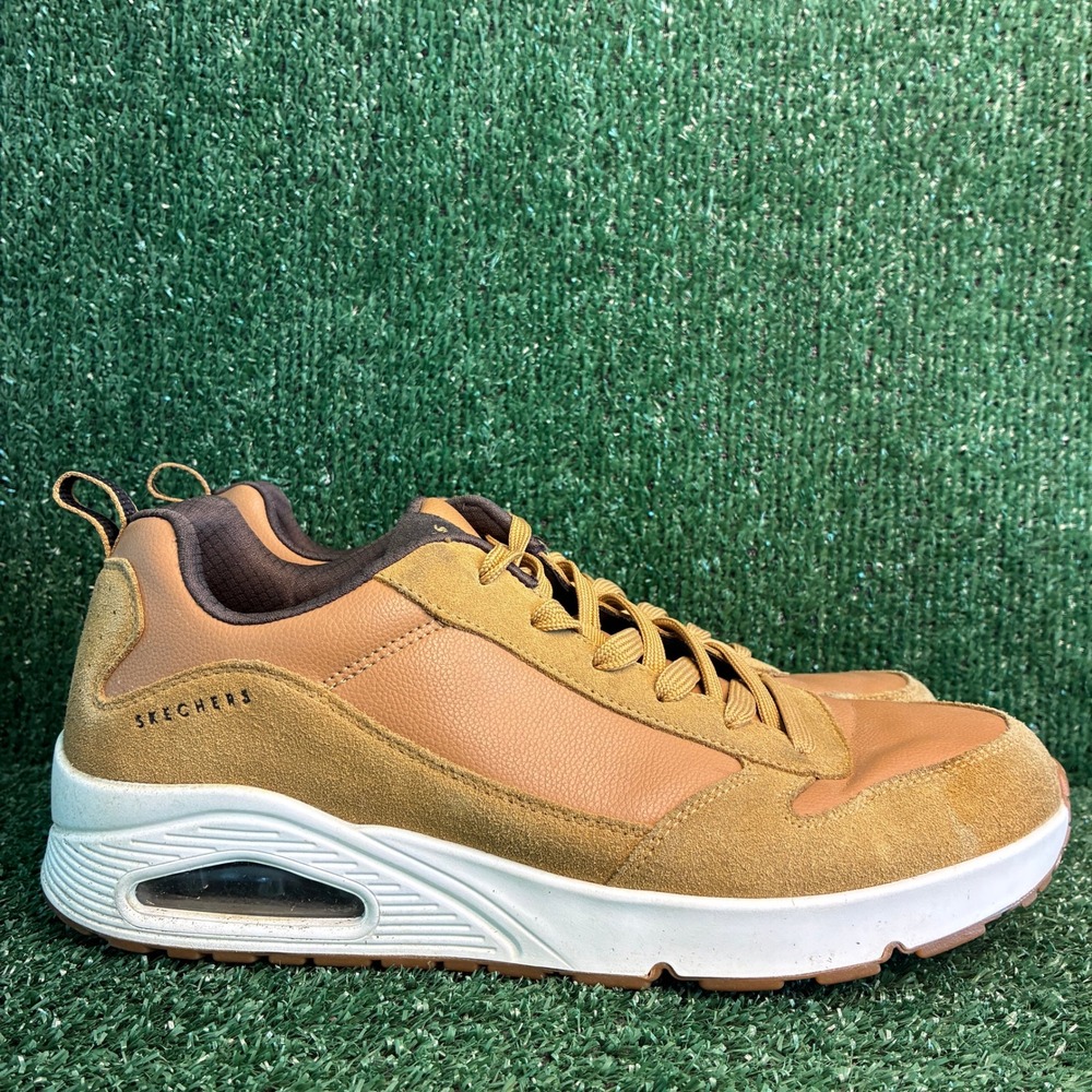 Skechers Uno Stacre Air Cushion Memory Foam Lifestyle Sneaker Brown Mens Size 11